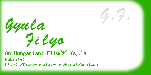 gyula filyo business card